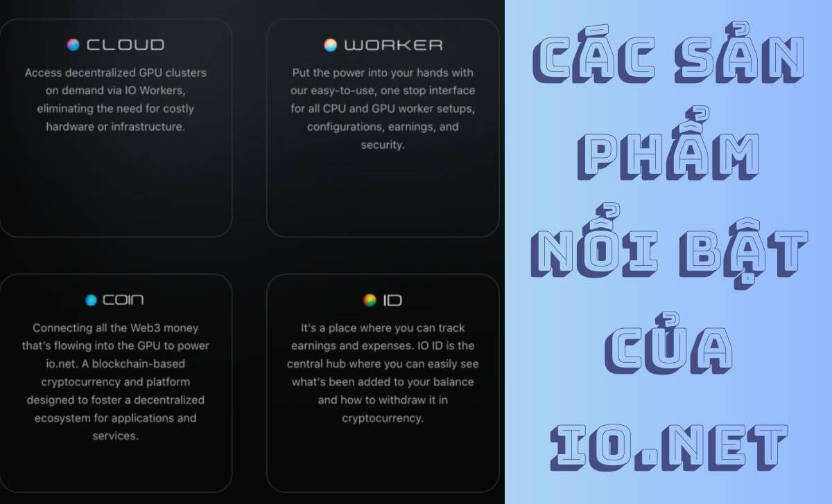 Các sản phẩm nổi bật của io.net