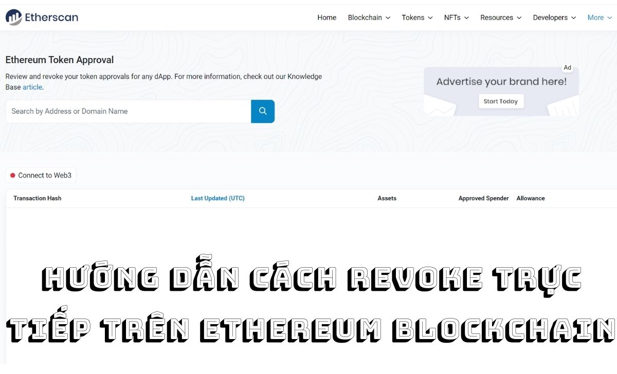 Hướng dẫn cách Revoke trực tiếp trên Ethereum Blockchain