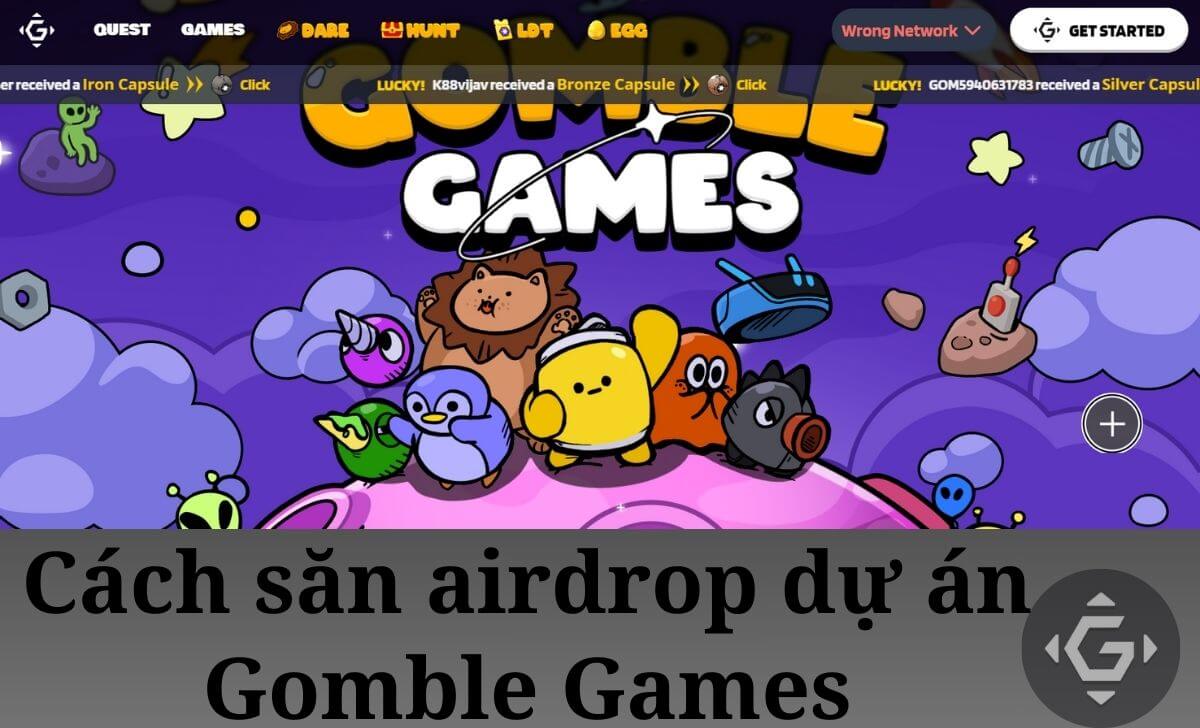 Cách săn airdrop dự án Gomble Games