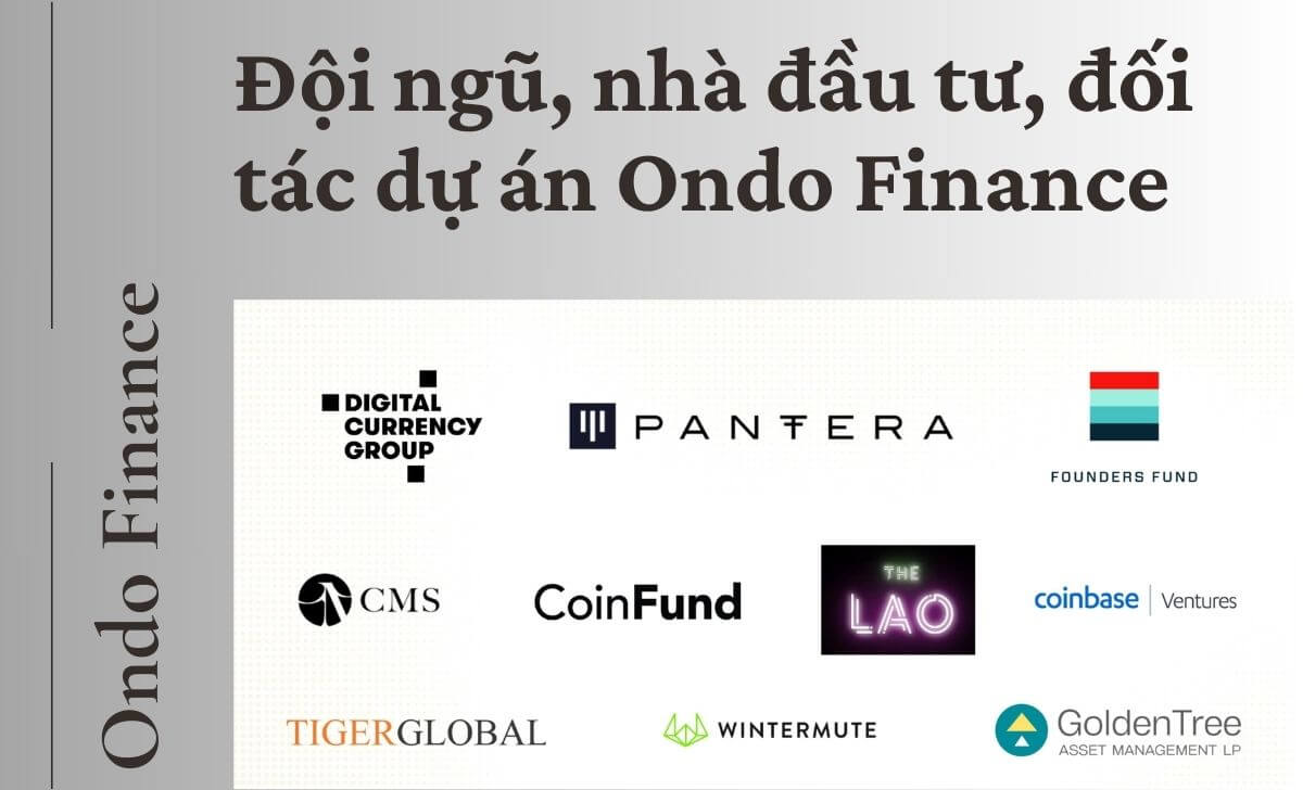 Khám phá đội ngũ, nhà đầu tư, đối tác dự án Ondo Finance