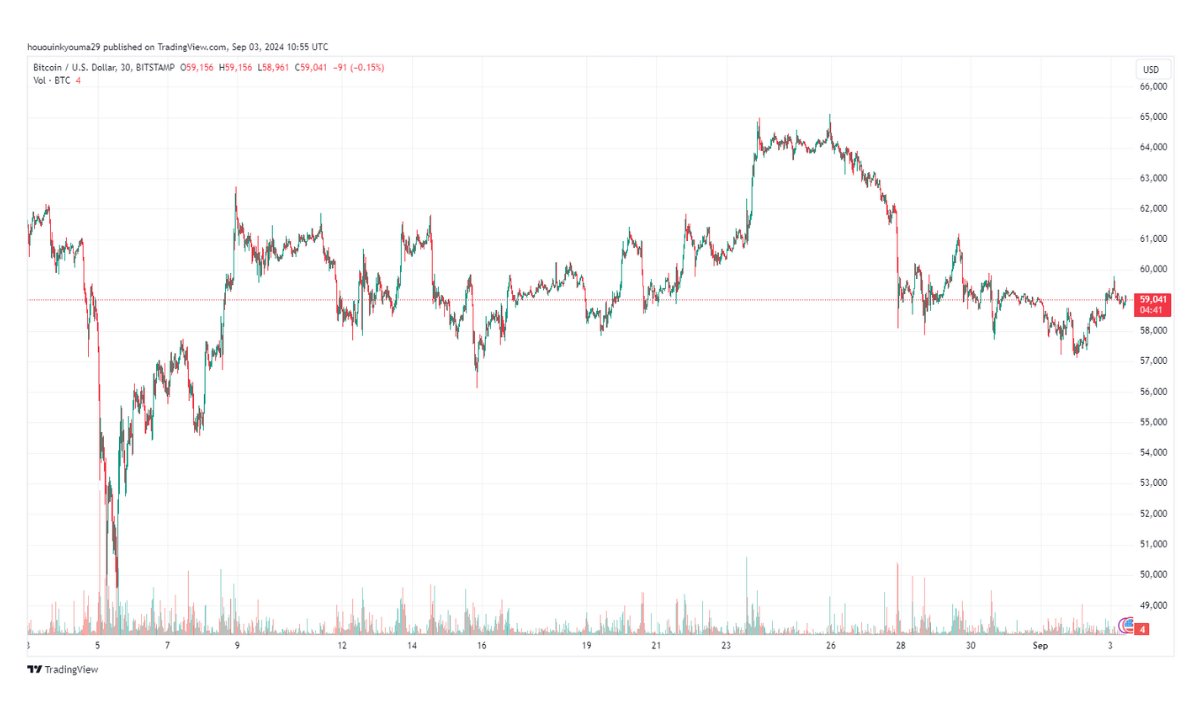 Giá của đồng tiền này dường như đã đi ngang trong vài tuần qua | Nguồn: BTCUSD trên TradingView