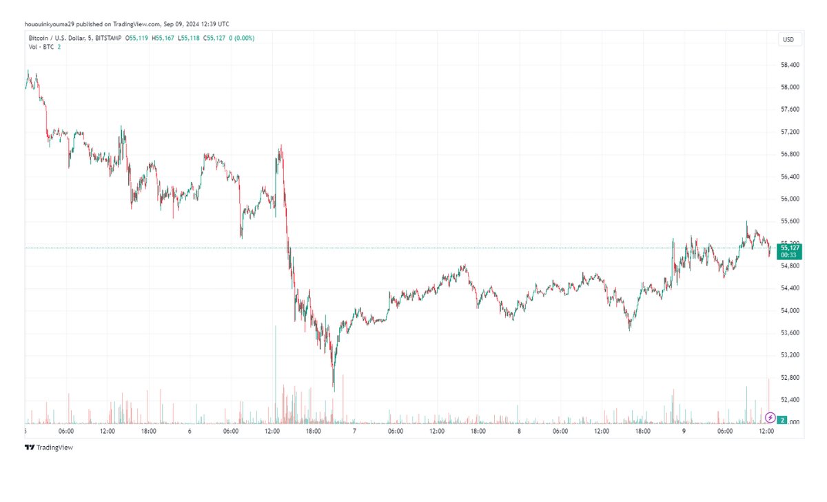 Giá của đồng tiền này dường như đã giảm trong vài ngày qua | Nguồn: BTCUSD trên TradingView