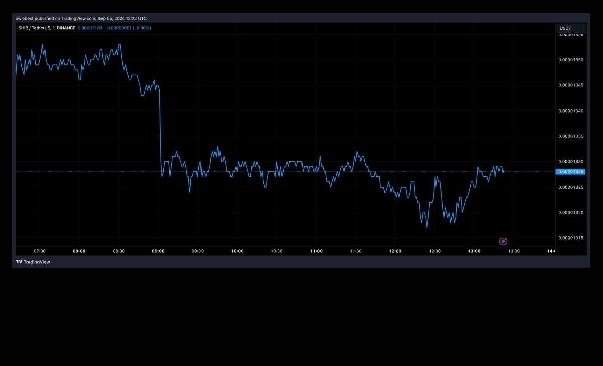 Giá SHIB vẫn ở mức thấp | Nguồn: SHIBUSDT trên Tradingview.com