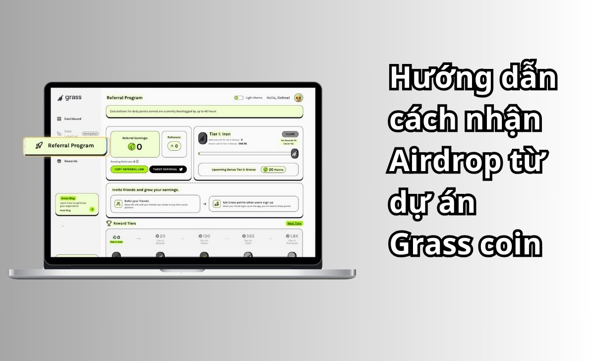 Hướng dẫn cách nhận Airdrop từ dự án Grass coin