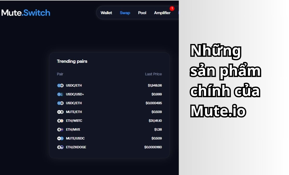 Những sản phẩm chính của Mute.io