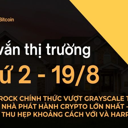 Tin vắn thị trường crypto thứ 2 – 19/8