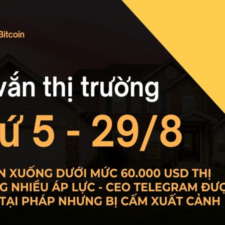 Tin vắn thị trường crypto Thứ 5 – 29/8