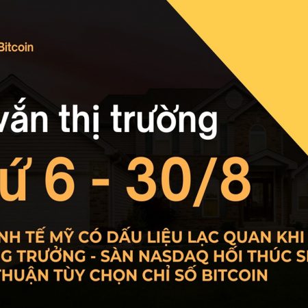 Tin vắn thị trường crypto Thứ 6 – 30/8